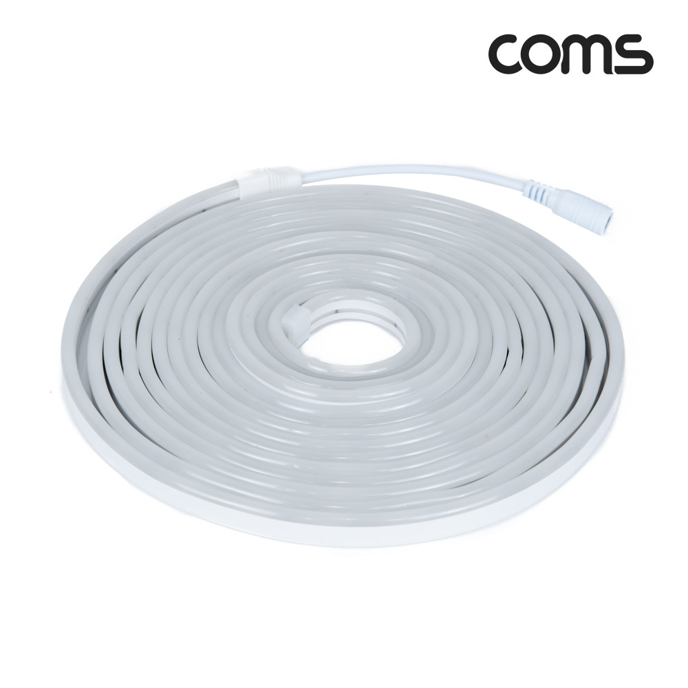 Coms LED 슬림형(줄/띠형/보급형) / DC 12V 전원 / 5M / White / 조명 호스/ 감성 네온 인테리어 DIY / LED 램프, 랜턴, 무드등 / 컬러 조명(색조명)