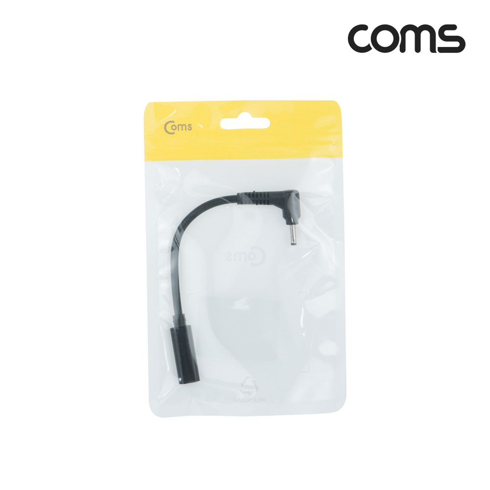 Coms USB 3.1(Type C) 노트북 젠더(PD to DC 3.0/1.1), 전원 변환, 케이블, 15cm, 꺾임