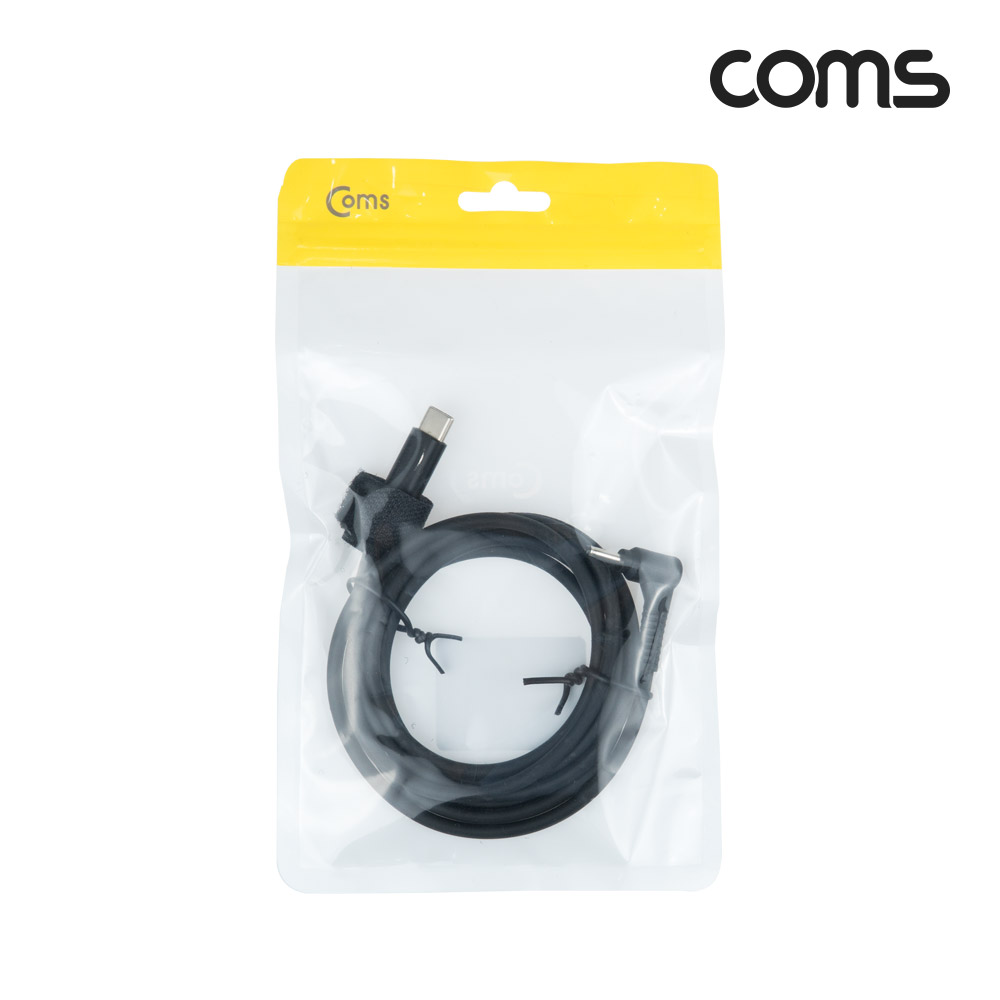 Coms USB 3.1(Type C) 노트북 전원 변환 케이블(PD to DC 3.0/1.1), 충전, 젠더, DC 외경 3.0/내경 1.1, 1.5m