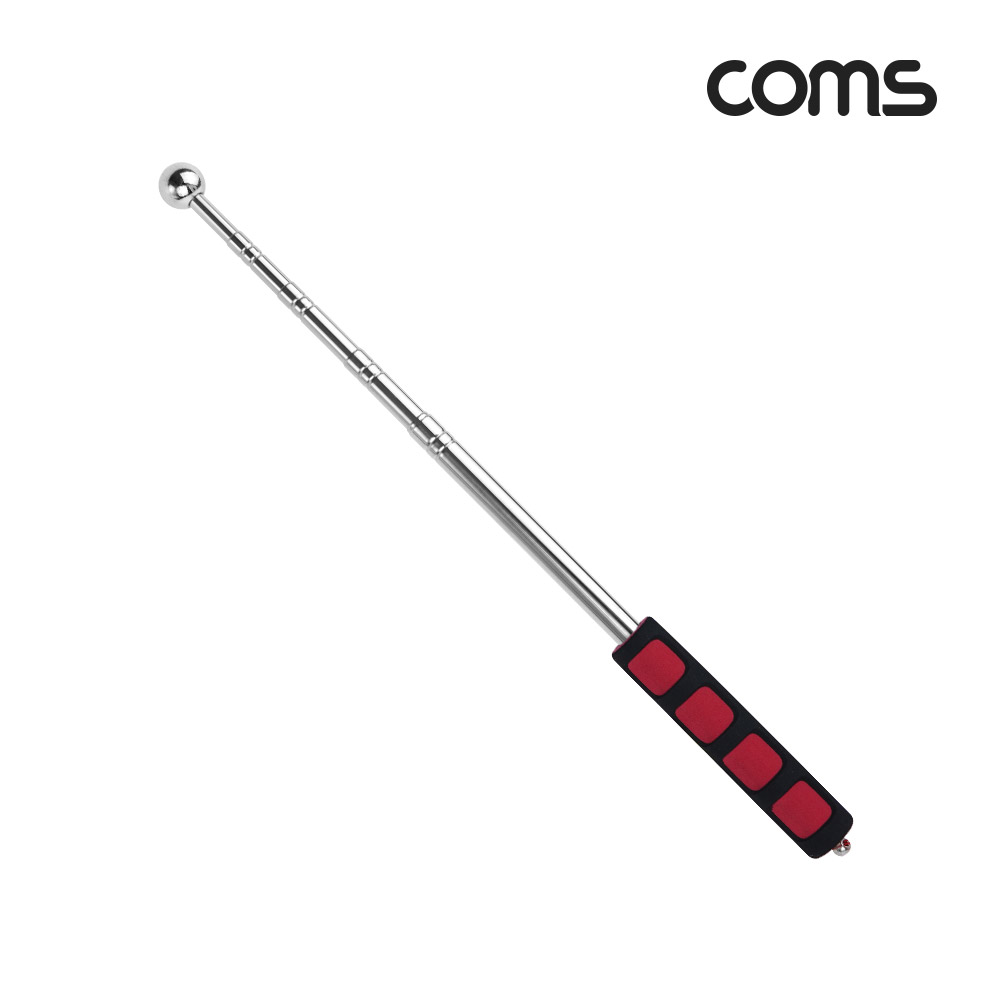 Coms 휴대용 국기 게양봉, 계양, 손목 스트랩, 120cm, 지휘봉 지시봉 깃대 깃발, RED