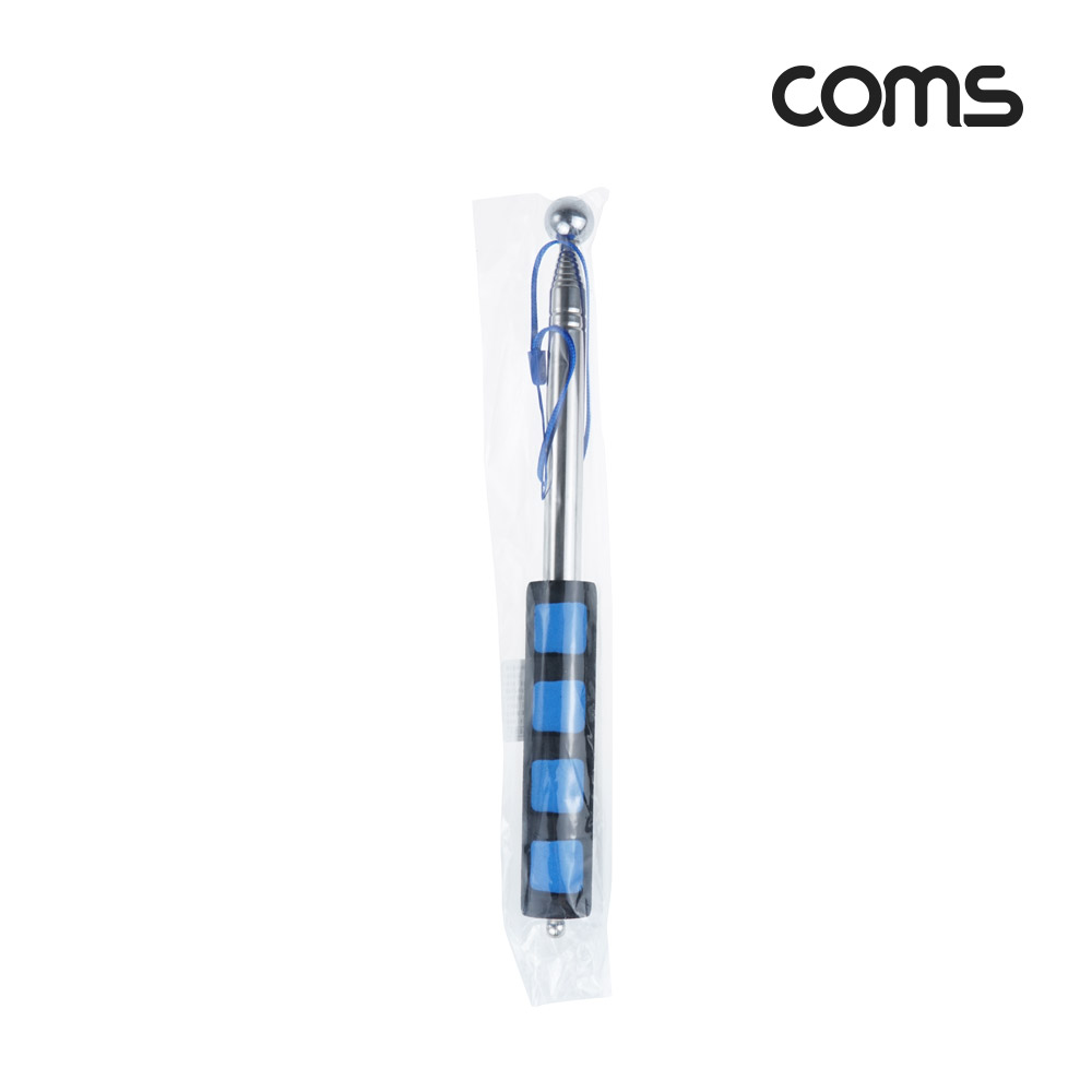Coms 휴대용 국기 게양봉, 계양, 손목 스트랩, 160cm, 지휘봉 지시봉 깃대 깃발, BLUE