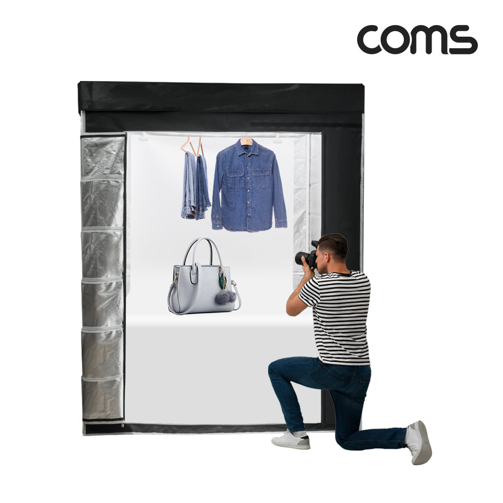 Coms 2M 특대형 촬영 스튜디오 (180x225x125cm), LED 등기구, 6500k x7(주광색, 흰색) 5000k x7(주백색, 아이보리색), 조명, 제품 촬영, 포토박스, 상품 사진 촬영, 국내생산품