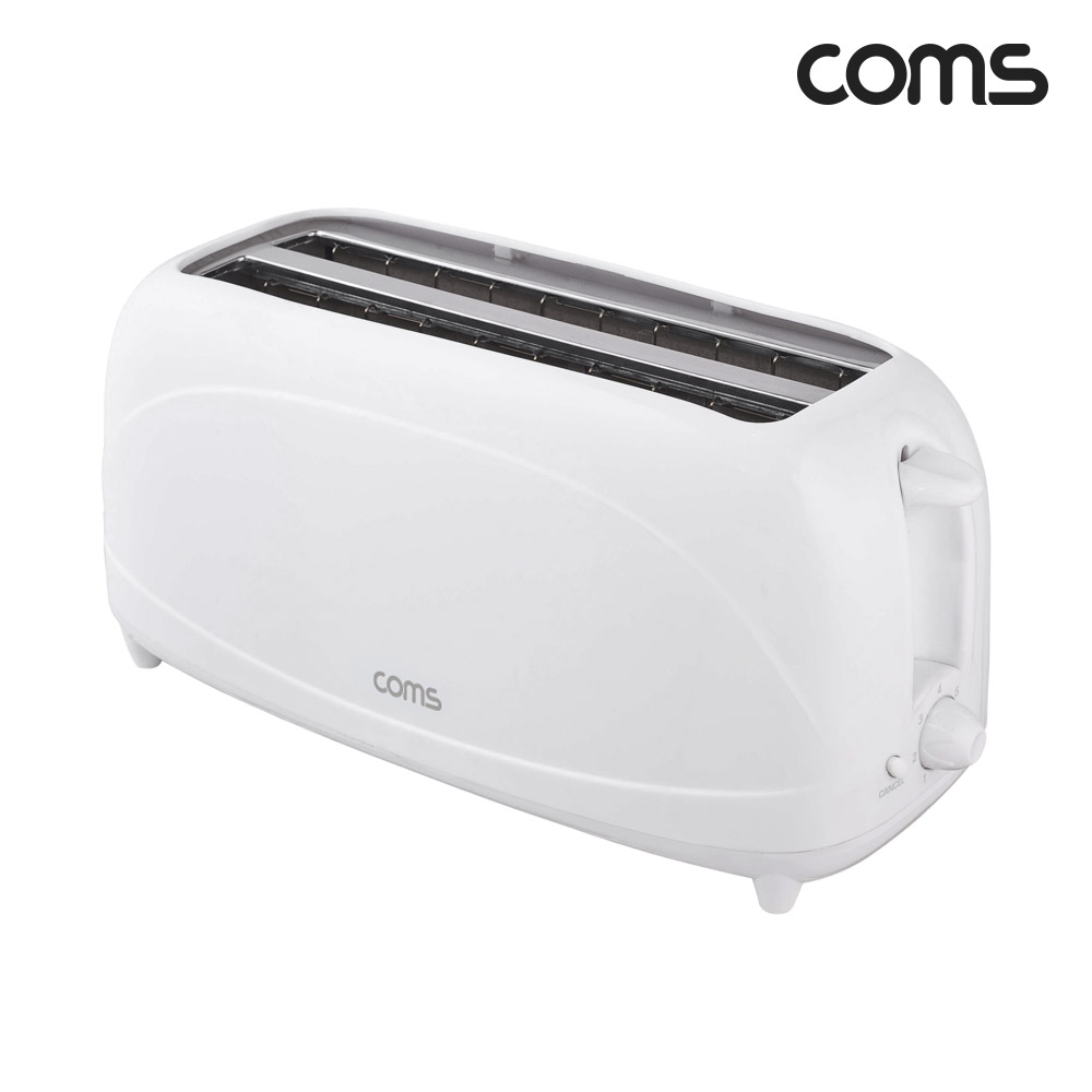 Coms 롱슬롯 토스터 4슬라이스 1000W 넓은 투입구 한번에 4개씩 토스팅 토스터기 토스트기 토스트