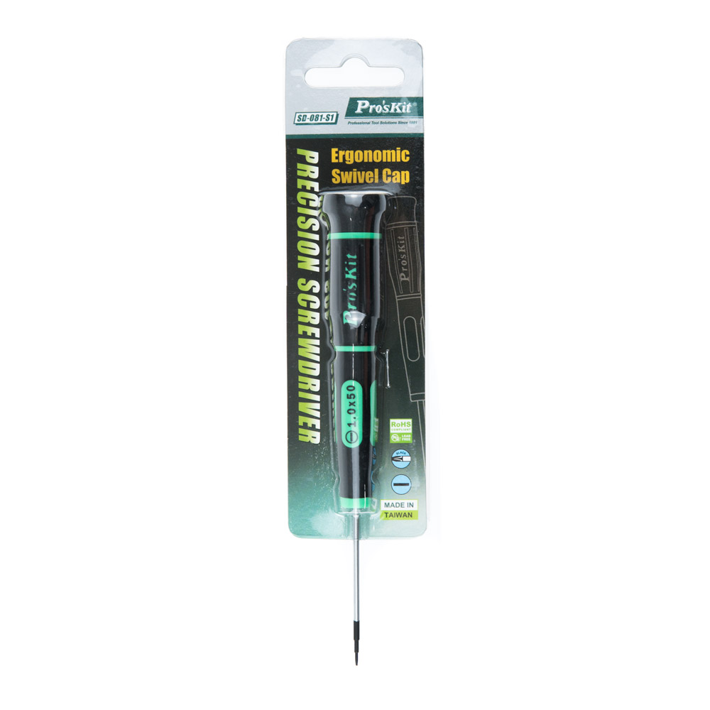 PROKIT 정밀 드라이버 (-1.0 x 50mm), 마이너스 일자 스크류 드라이버, 컴퓨터, 스마트폰, 전자제품 수리