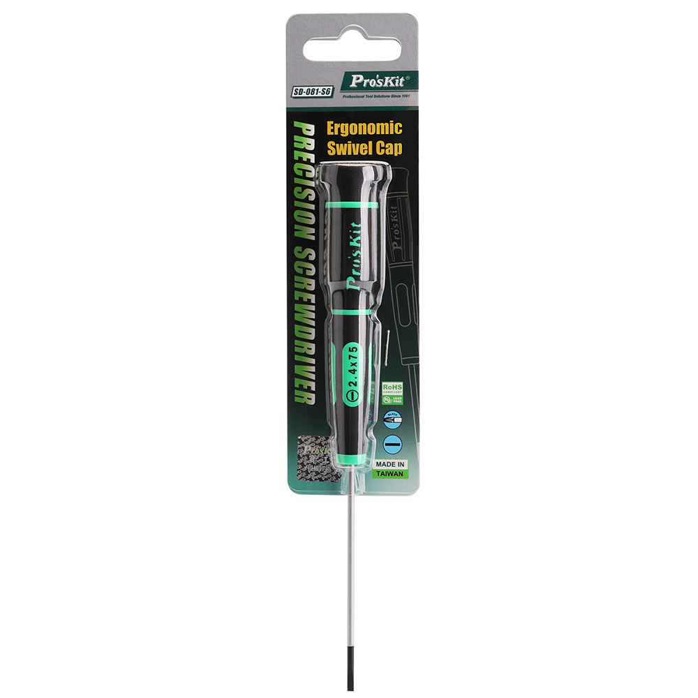 PROKIT 정밀 드라이버 (-2.4 x 75mm), 마이너스 일자 스크류 드라이버, 컴퓨터, 스마트폰, 전자제품 수리