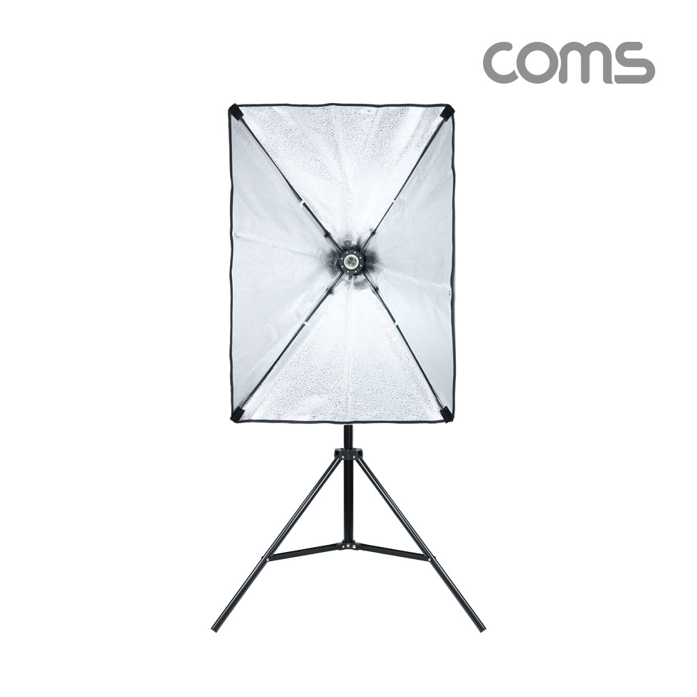 Coms 지속광 소프트 박스 조명 세트(중형 60W 2개입), 제품 상품 사진 촬영 방송 장비, 1인 개인방송 유튜브 쇼핑몰, 미니 스튜디오