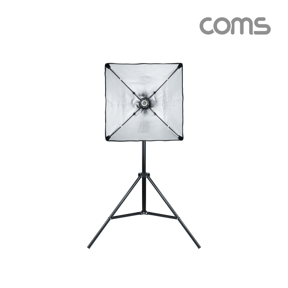 Coms 지속광 소프트 박스 조명 세트(소형 100W 2개입), 제품 상품 사진 촬영 방송 장비, 1인 개인방송 유튜브 쇼핑몰, 미니 스튜디오