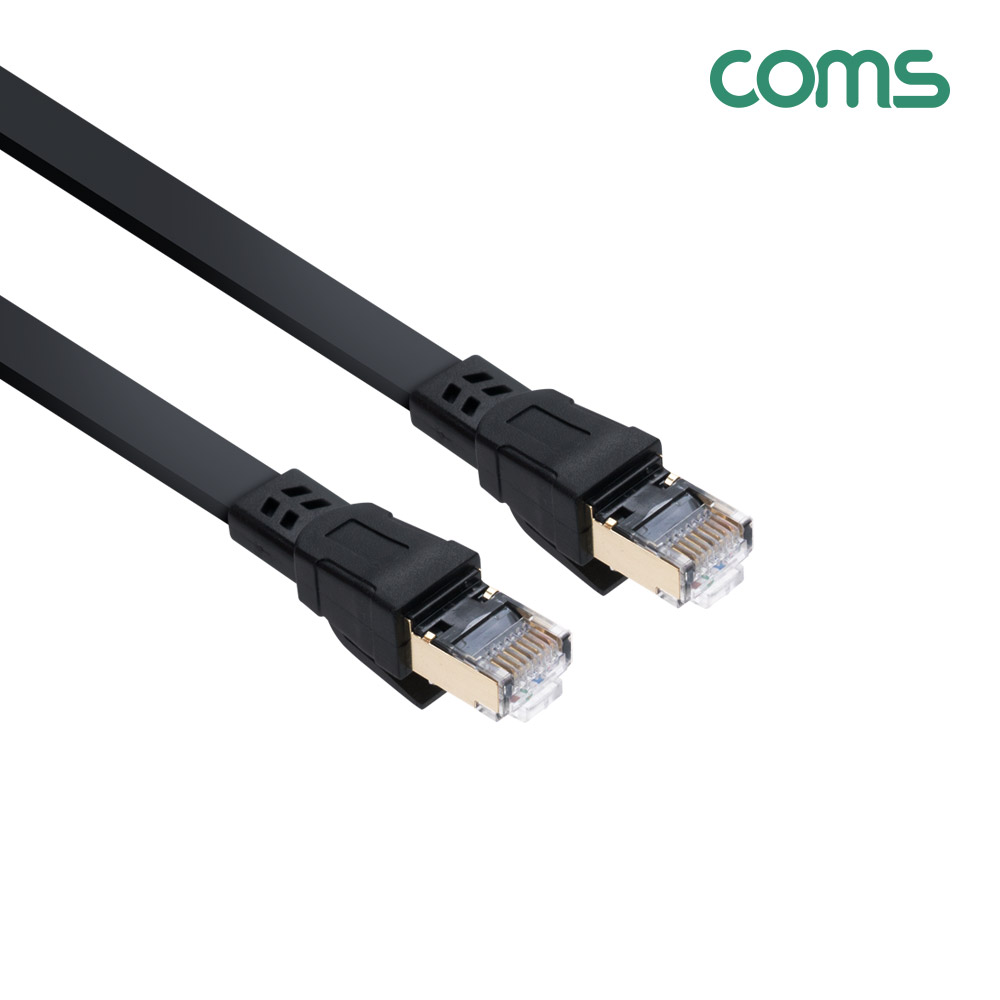 Coms 랜케이블(Direct/플랫/Cat 8) 5M / 기가비트 / LAN / 40Gbps / 24AWG / 랜선 / RJ45 / 8P8C
