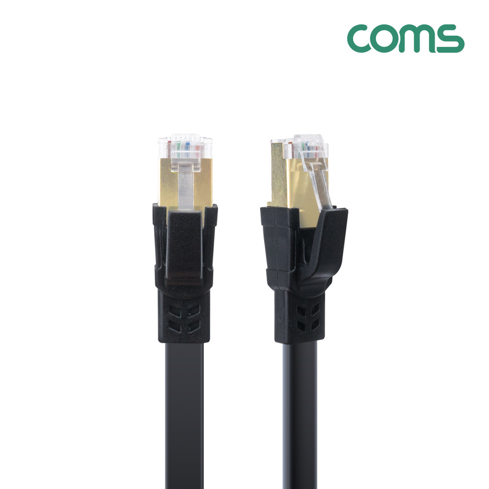 Coms 랜케이블(Direct/플랫/Cat 8) 5M / 기가비트 / LAN / 40Gbps / 24AWG / 랜선 / RJ45 / 8P8C