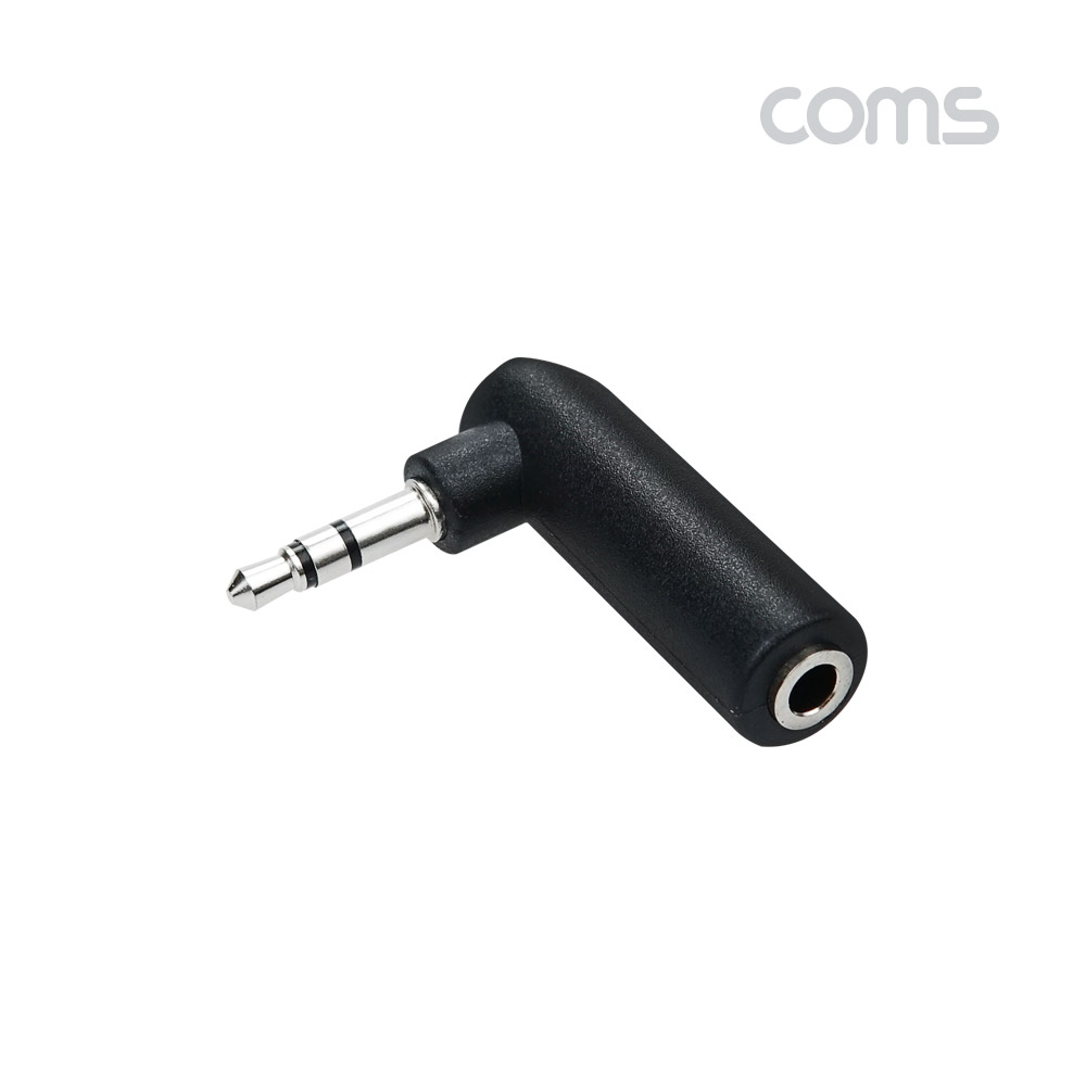 Coms 3극 3.5Ø 스테레오 꺾임 꺽임 연장 젠더 (M/F), stereo, AUX