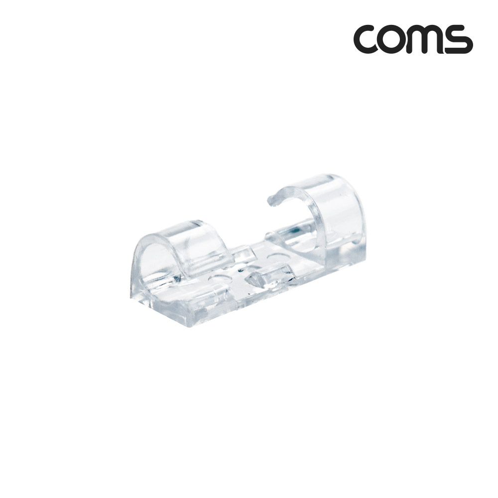Coms 케이블 정리기 20개입, 전선 케이블 오거나이저, 소형, Clear, 투명