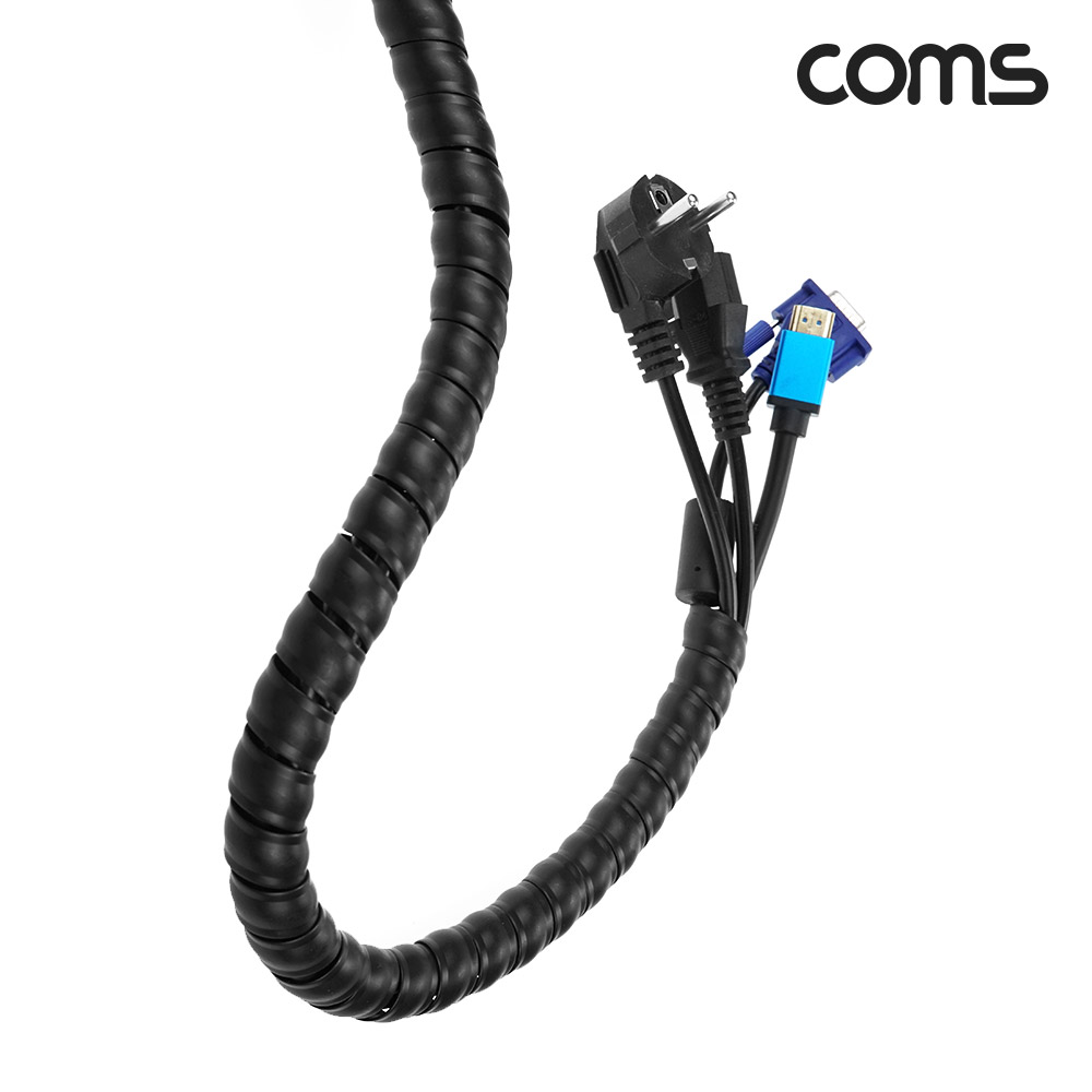 Coms 헤리칼밴드 48mm 매직케이블 돼지꼬리케이블 케이블타이 전선정리 전선보호