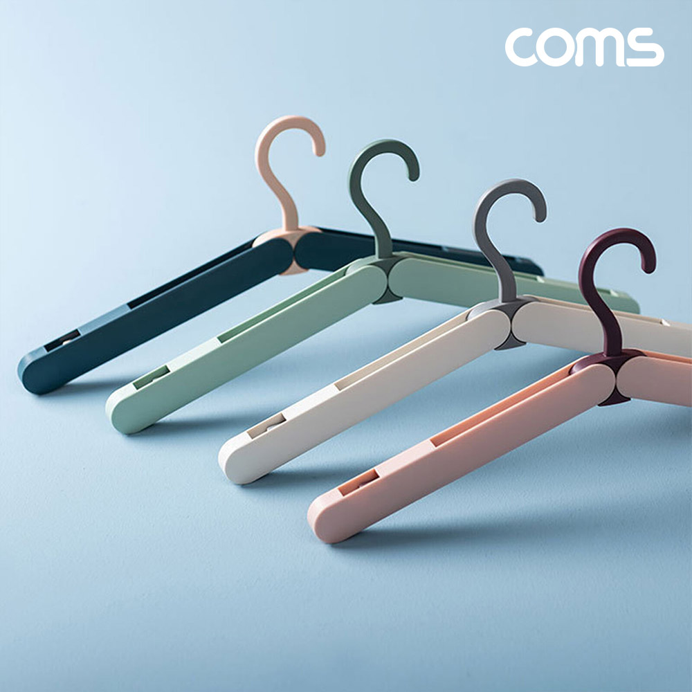 Coms 휴대용 접이식 옷걸이 핑크 여행용 폴딩
