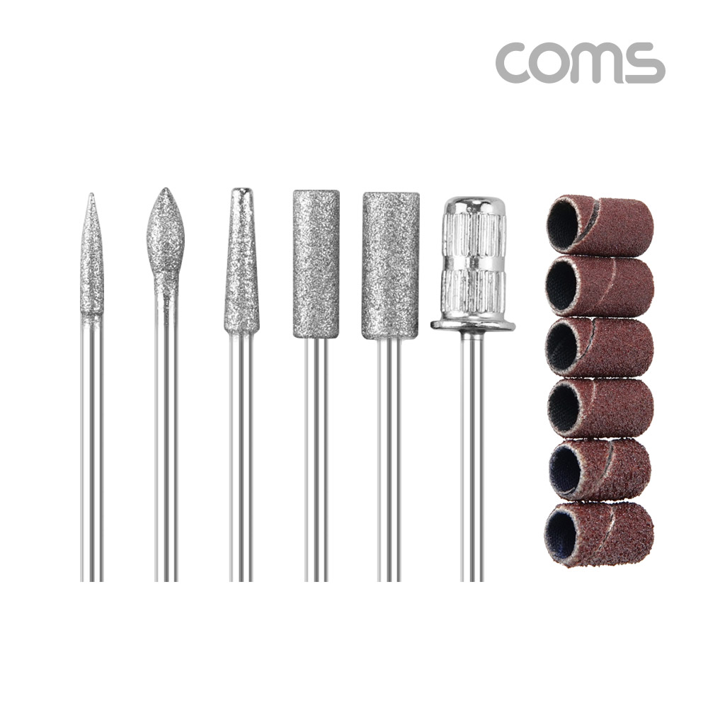 Coms 연마드릴 그라인더 비트 세트, 롤페이퍼 (연마, 가공, 절단, 컷팅, 사포, 그라인딩)