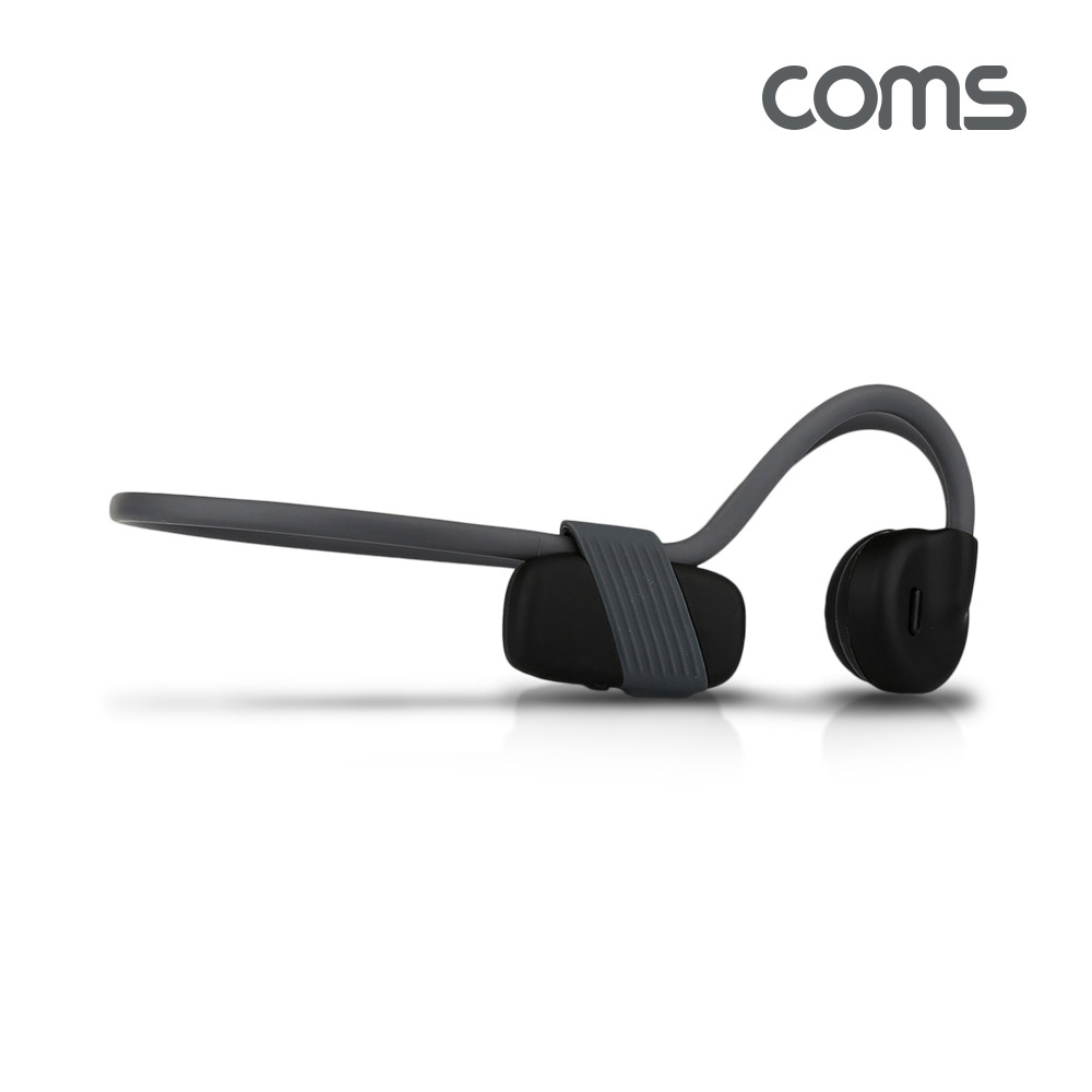 Coms 나비 골전도 헤드폰(NV61-BC200) Dark Gray, 블루투스 5.0
