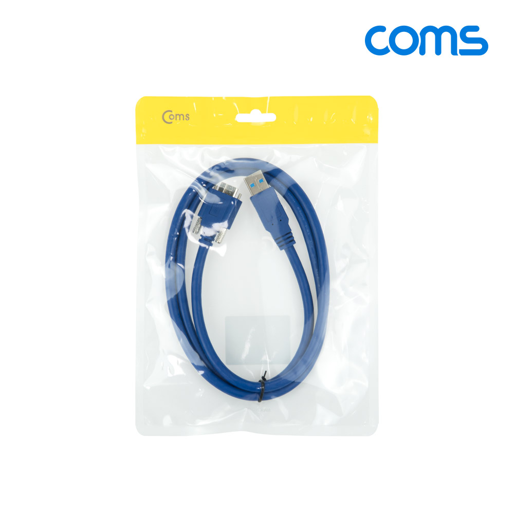 Coms USB 3.0/Micro USB(B) 케이블, 젠더, 나사 고정, Micro B(M)/A(M), 1M
