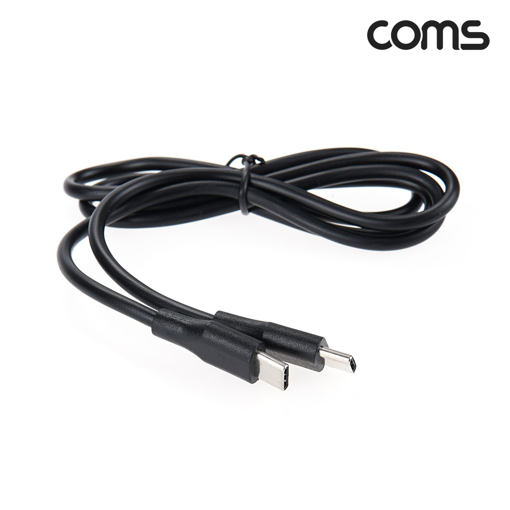 Coms USB 3.1(Type C) GEN1 C to C 고속충전 케이블 1m Black