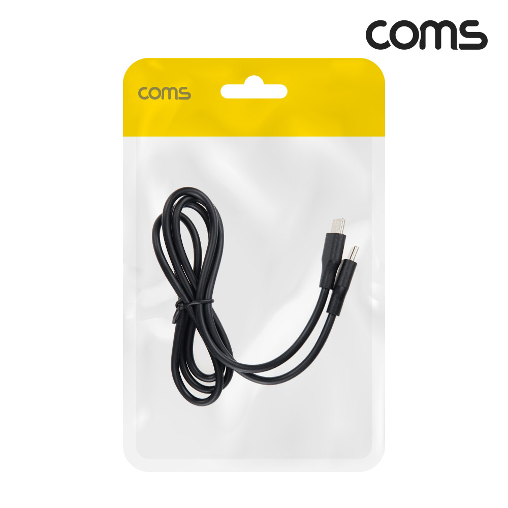 Coms USB 3.1(Type C) GEN1 C to C 고속충전 케이블 1m Black