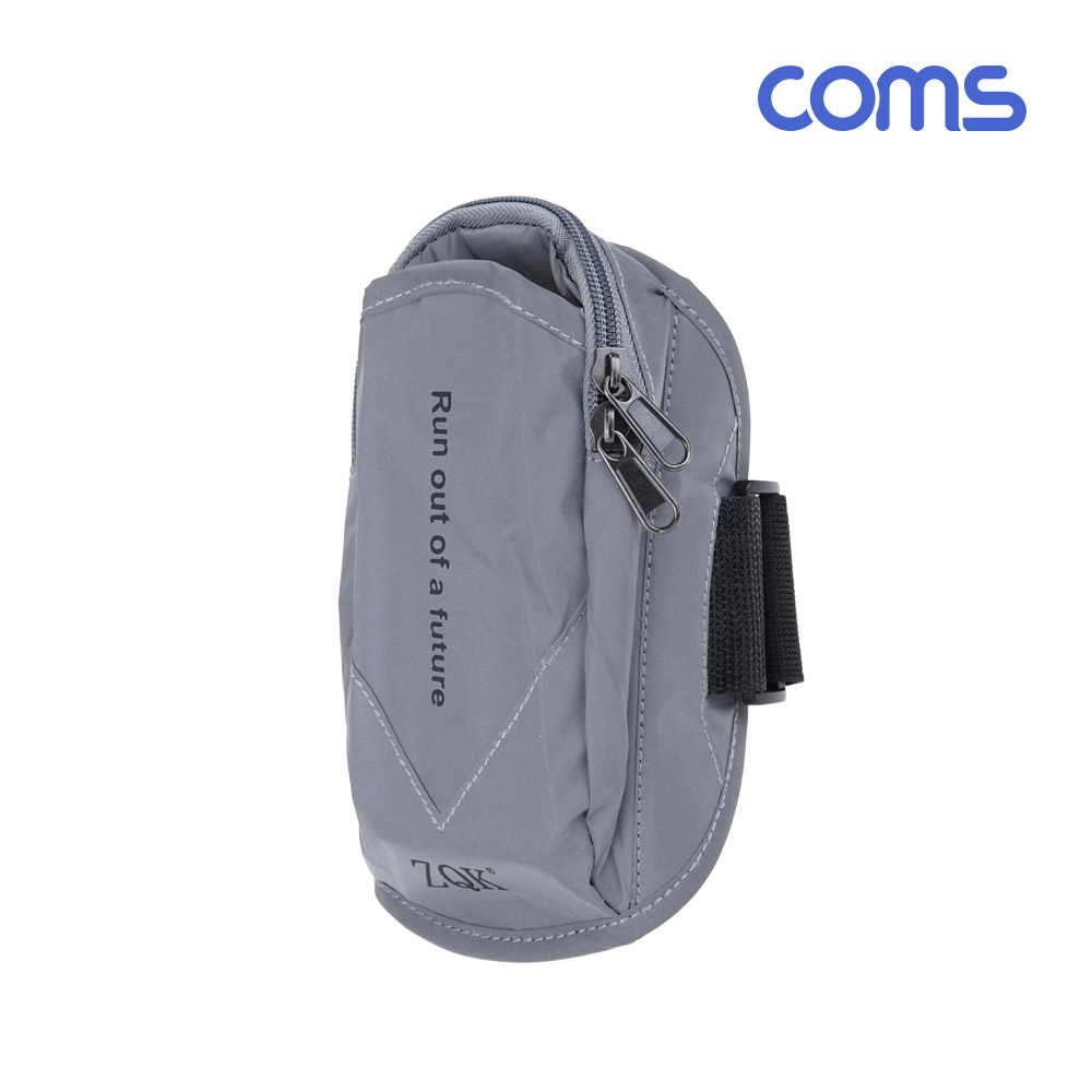Coms 레저용 포켓 암밴드형, 팔 고정 벨크로 (러닝, 싸이클링, 등산, 스케이트, 스쿼시 등 스포츠), 주머니, 가방
