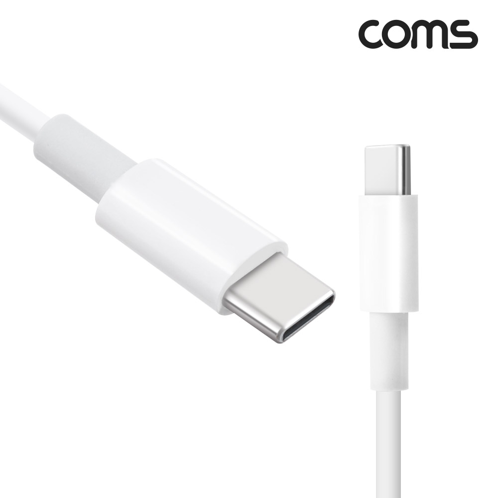 Coms USB 3.1(Type C) 고속충전 데이터전송 케이블 2M 100W 5A, E-Marker 이마커, C타입 to C타입