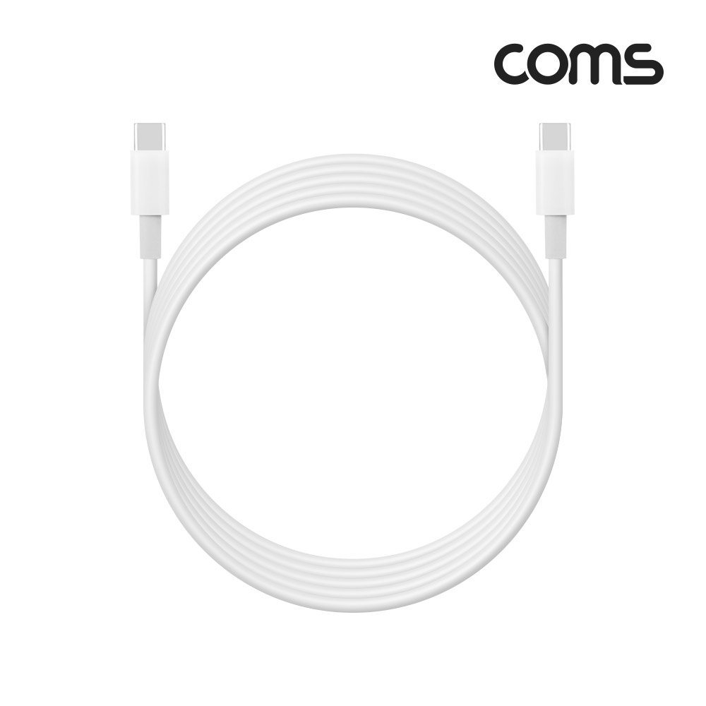 Coms USB 3.1(Type C) 고속충전 데이터전송 케이블 2M 100W 5A, E-Marker 이마커, C타입 to C타입