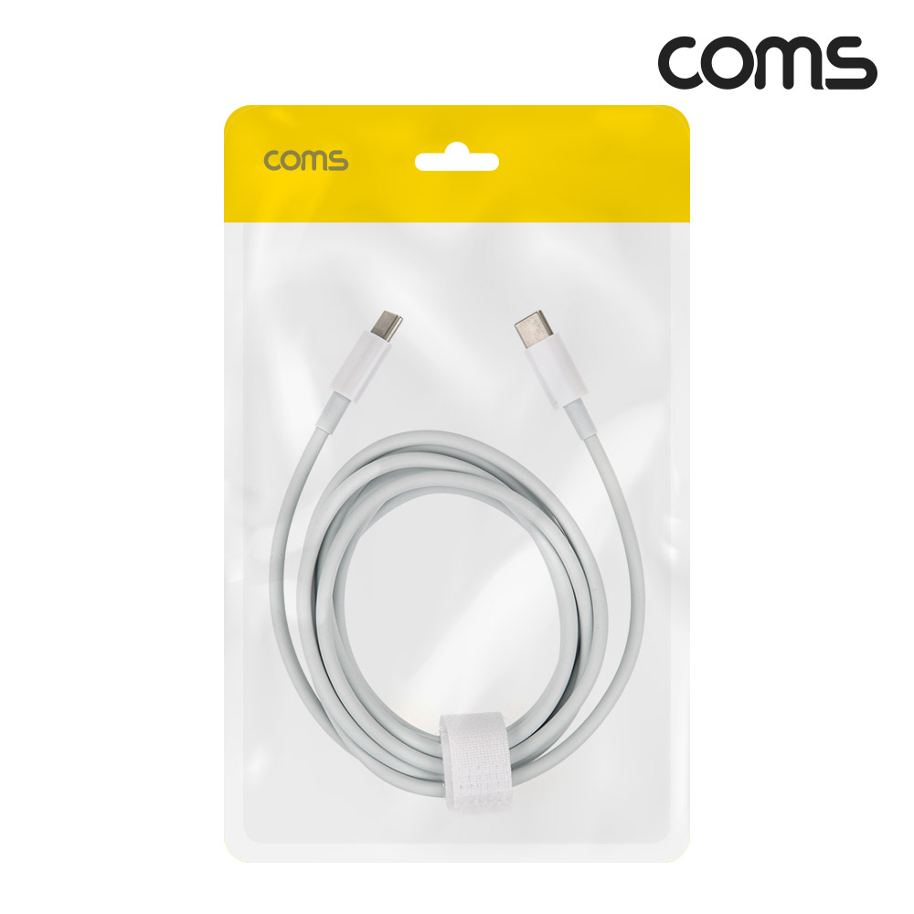 Coms USB 3.1(Type C) 고속충전 데이터전송 케이블 2M 100W 5A, E-Marker 이마커, C타입 to C타입