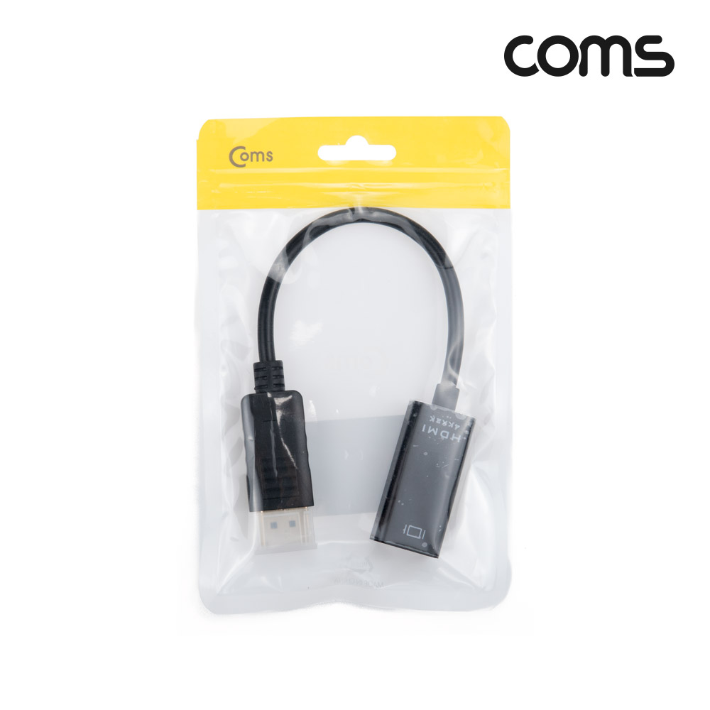 Coms 디스플레이 포트(DisPlay Port) 컨버터 / DP(M) to HDMI(F) / 15cm / 4K2K@30Hz 지원 / 케이블