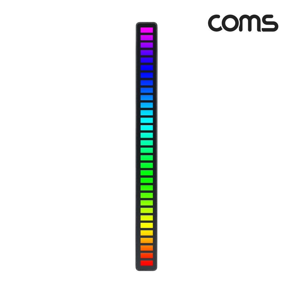 Coms 사운드 감지 LED 조명 램프 RGB LED바 음악 오디오 게임 게이밍 차량
