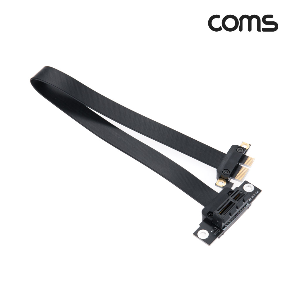 Coms Express PCI 연장 아답터(1X배속) 꺾임 PCI-E 3.0 연장 플랫형 30cm