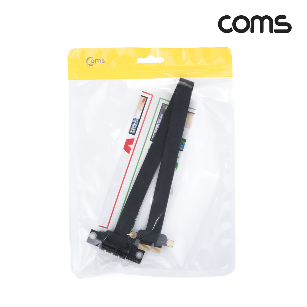 Coms Express PCI 연장 아답터(1X배속) 꺾임 PCI-E 3.0 연장 플랫형 30cm