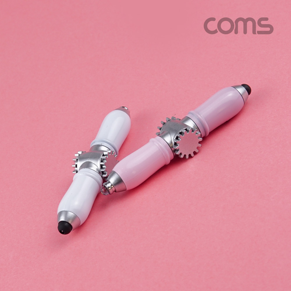 Coms 4 in 1피젯스피너, 볼펜 터치펜 램프, White, LED 라이트, 터치볼, 피젯토이, 키덜트 장난감