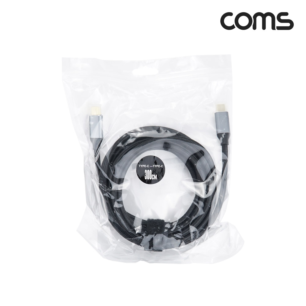 Coms USB 3.1(Type C) 케이블(M/M) 3M GEN2 10Gbps C타입 Metal/Black