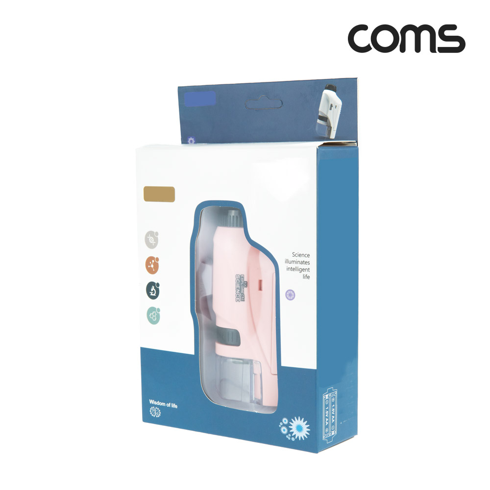 Coms 휴대용 LED 현미경 60x-120x 배율 확대경