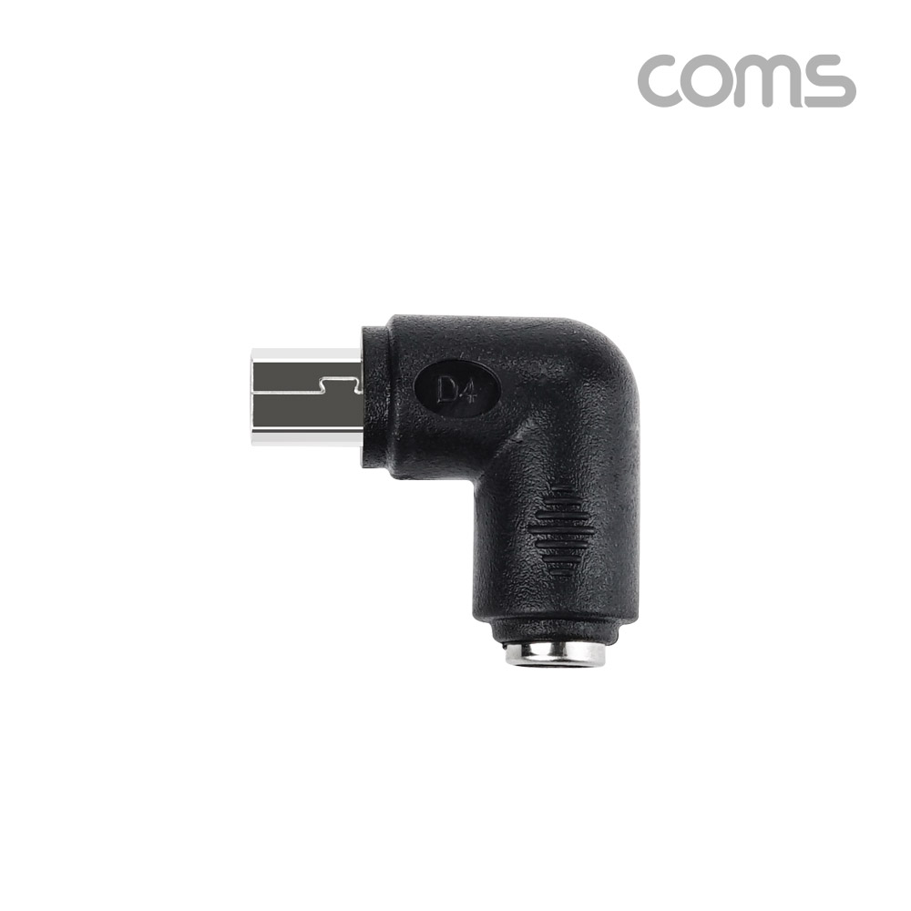 Coms DC 전원 변환 젠더, 5.5(2.1) F to Mini 5P M,꺾임 꺽임