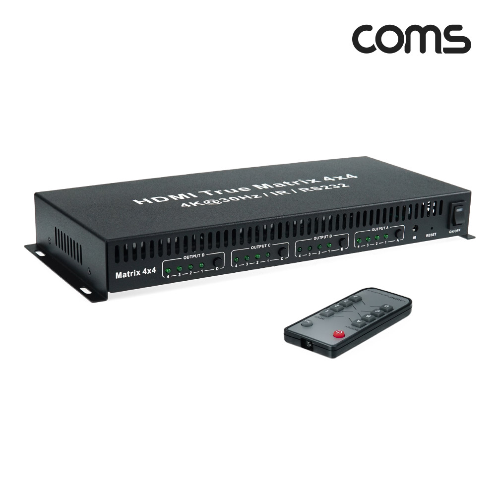 Coms HDMI 4x4 매트릭스 스위치 선택기 4k2k@30Hz 3D HDCP 지원