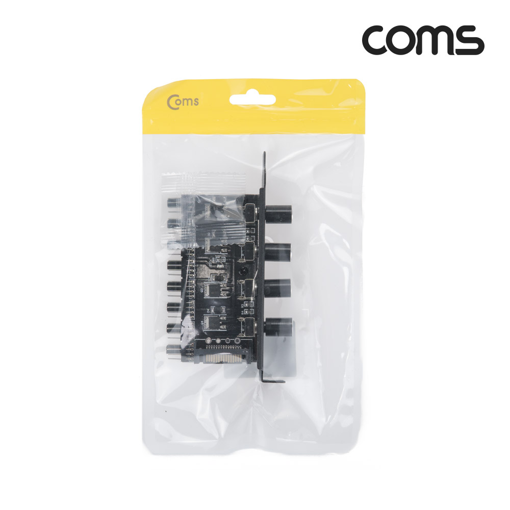 Coms 쿨러 팬 속도 조절기, 전원(12V) 분배 변환기, SATA 전원 to 4P x 6, 다이얼 4EA