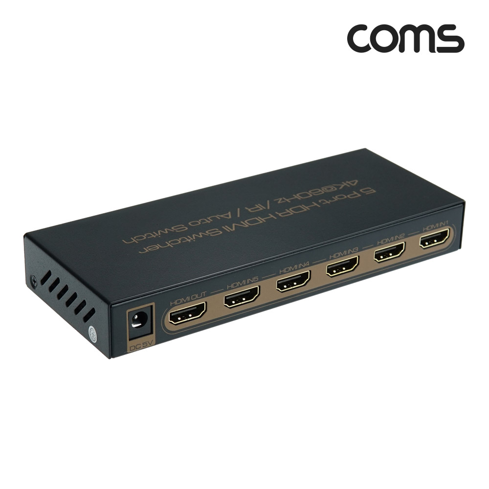 Coms HDMI 2.0 5x1 선택기 셀렉터 4K@60Hz 3D HDR