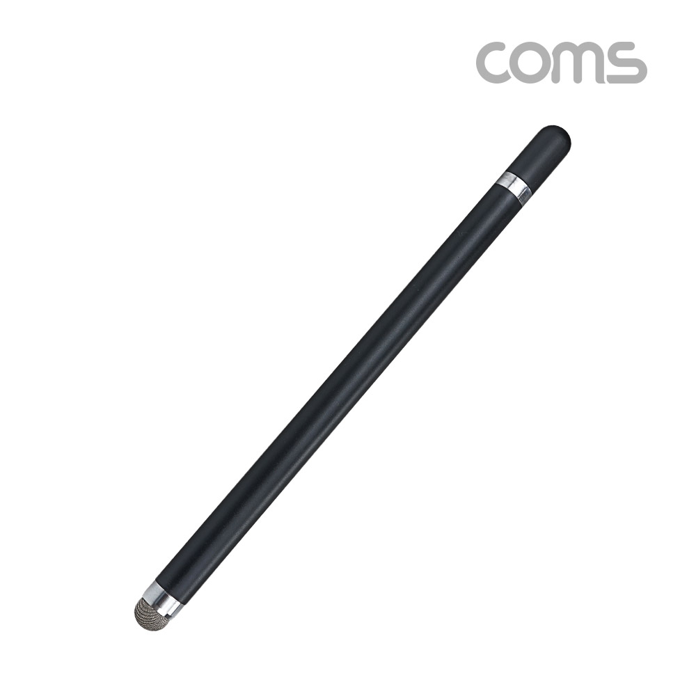 Coms 정전식 터치펜 Black, 스마트폰 화면 터치, 알코올 소독펜, 먼지 제거 키트, 오염 방어 세트