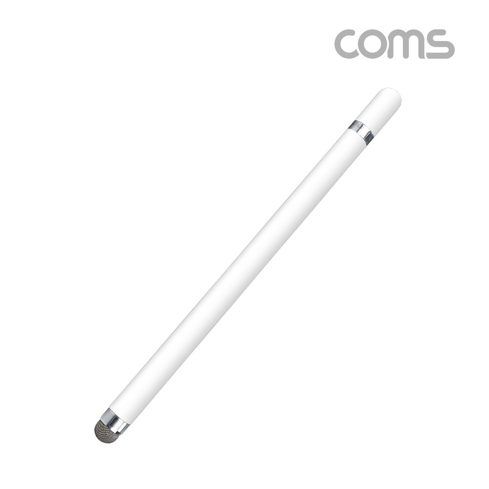 Coms 정전식 터치펜 White, 스마트폰 화면 터치, 알코올 소독펜, 먼지 제거 키트, 오염 방어 세트