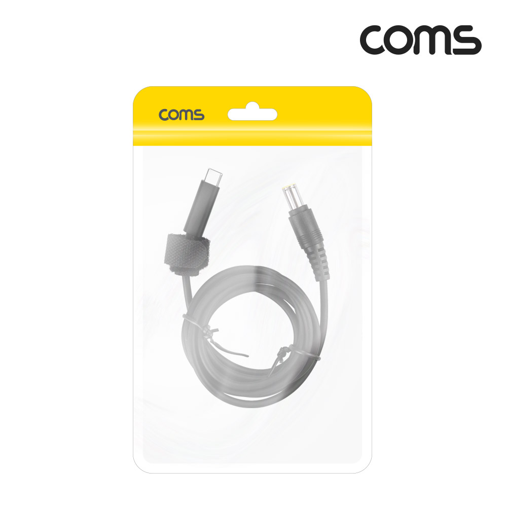 Coms USB 3.1(Type C) 노트북 전원 변환 케이블(PD to DC 4.5/3.0), 충전, 젠더, 1.5m
