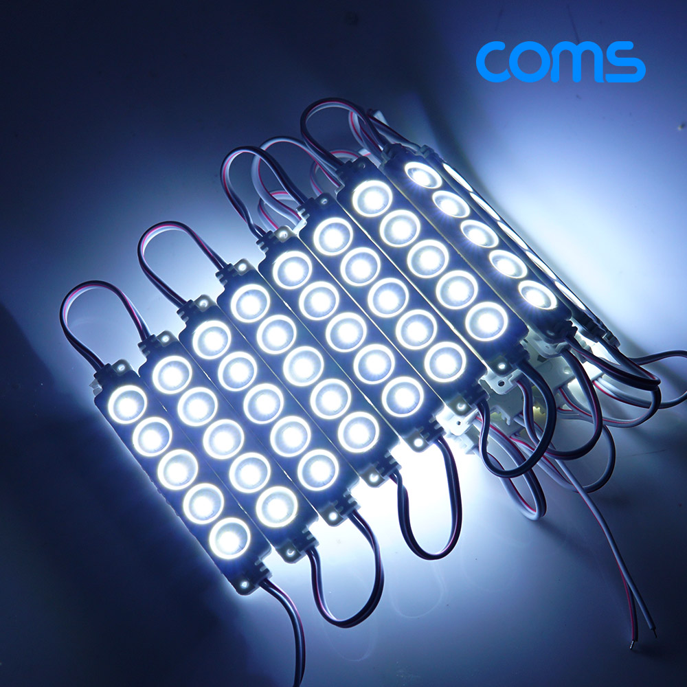 Coms 제작용 LED 모듈 세트 (슬림형) White / 20개입 / 작업용 / DC 전원 / DIY 램프, LED 다용도 리폼 기판 교체