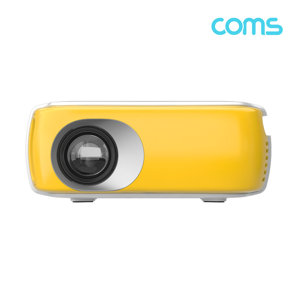 Coms 미니 LED 빔프로젝터, 소형, 1000루멘, HDMI USB AV, 영사기, 640 x 360, 1080P입력