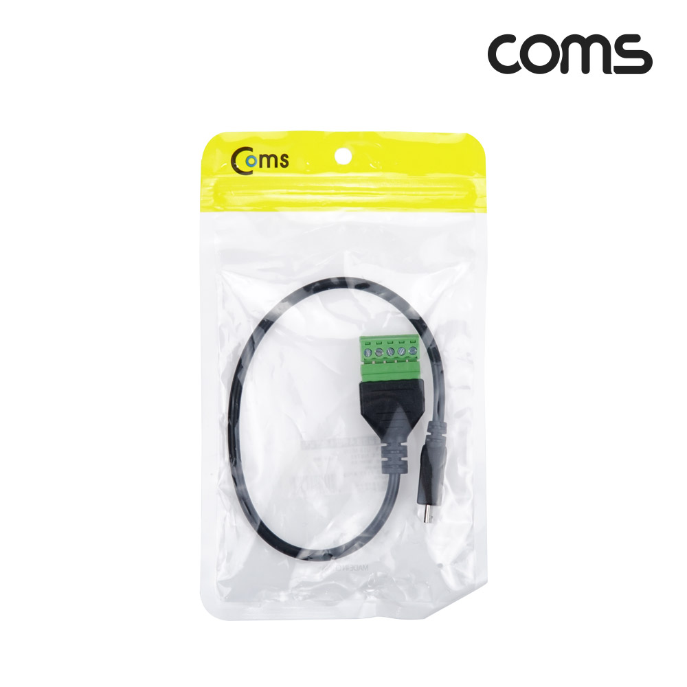 Coms 터미널 변환 케이블, USB Micro 5Pin to Male to 5pin 터미널 블록, 30cm, 마이크로 5핀