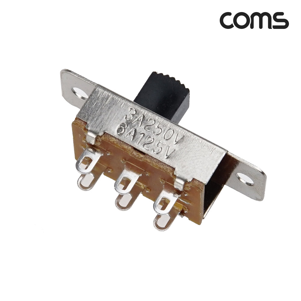 Coms DIY용 제작용 DPDT 슬라이드 전원 스위치 PCB 패널 마운트 On Off AC 250V 3A AC 125V 6A