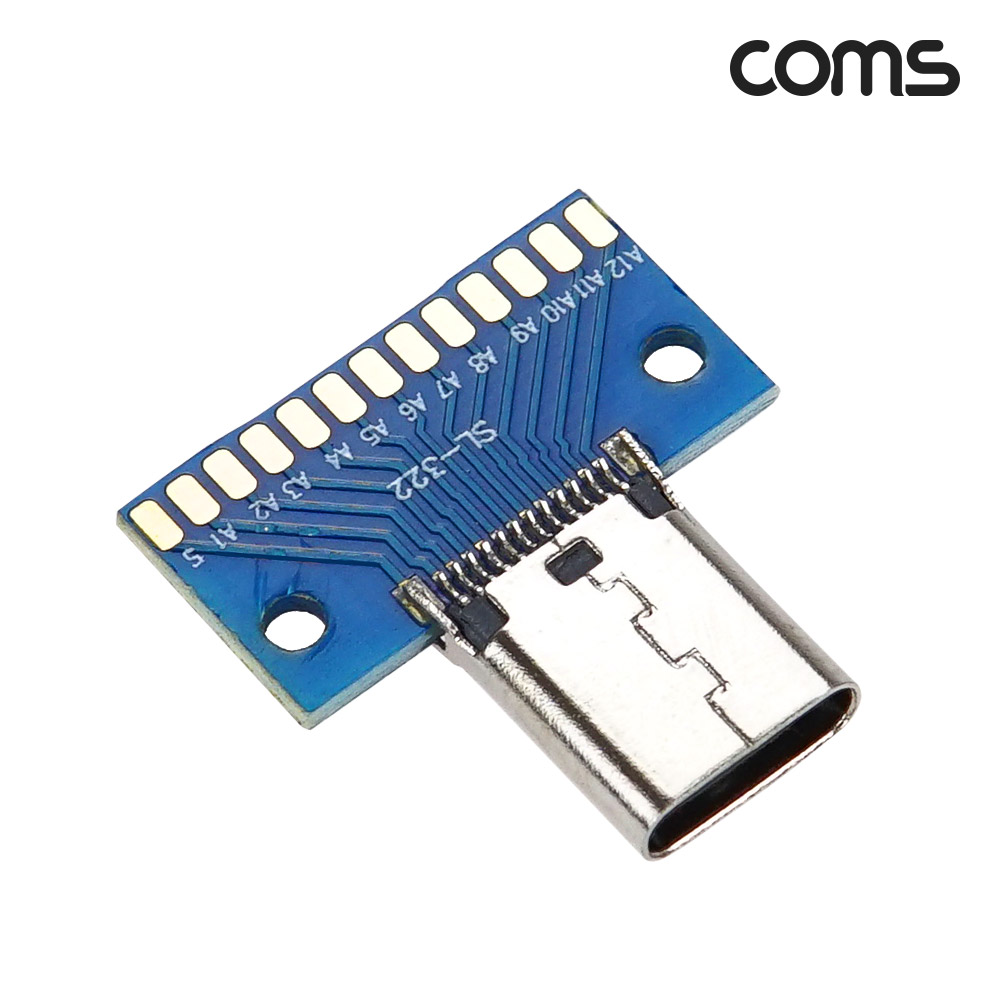 Coms DIY용 제작모듈 USB 3.1 Typc C 암놈 26Pin PCB 젠더보드 C타입 26핀