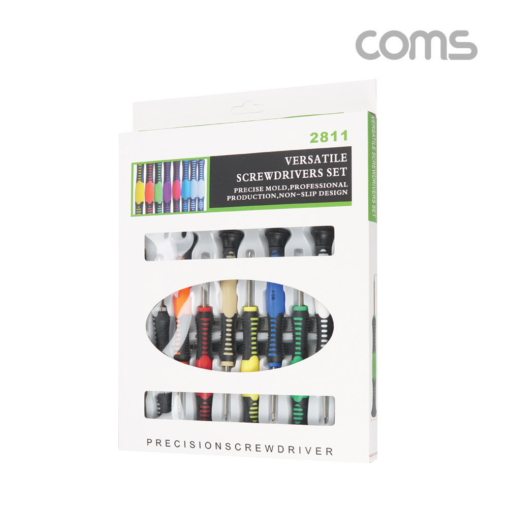 Coms 드라이버 세트, 스마트폰 분해 조립 키트, 자가수리, 파우치, 다용도 멀티 정밀 공구, 스크류 드라이버 비트 십자 일자 별