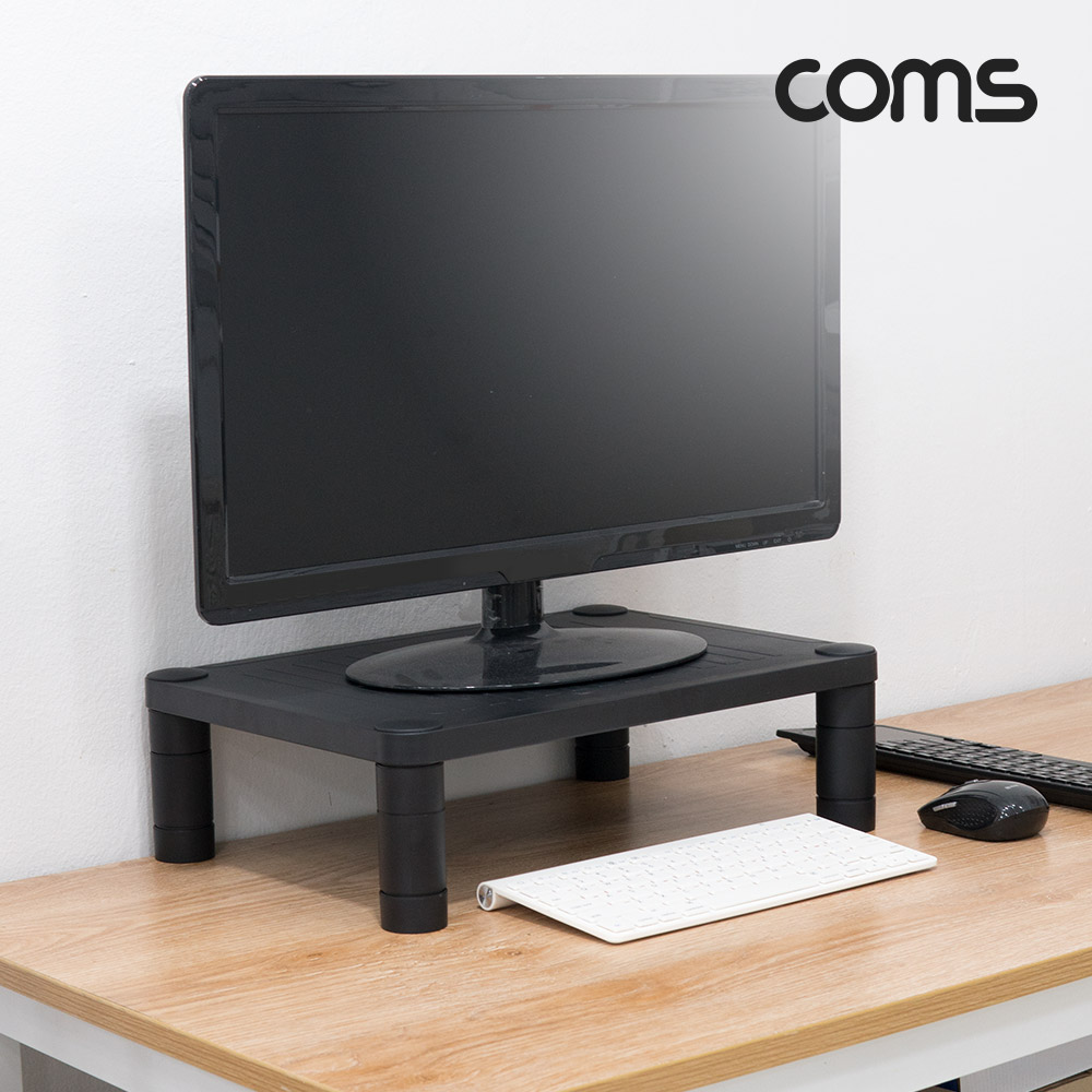 Coms 조립형 모니터 받침대, 높이조절 스탠드, HIPS 재질 플라스틱