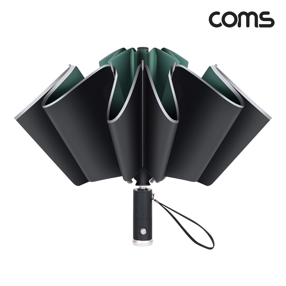 Coms 거꾸로 3단 자동우산 거꾸로 접히는 우산 LED 내장