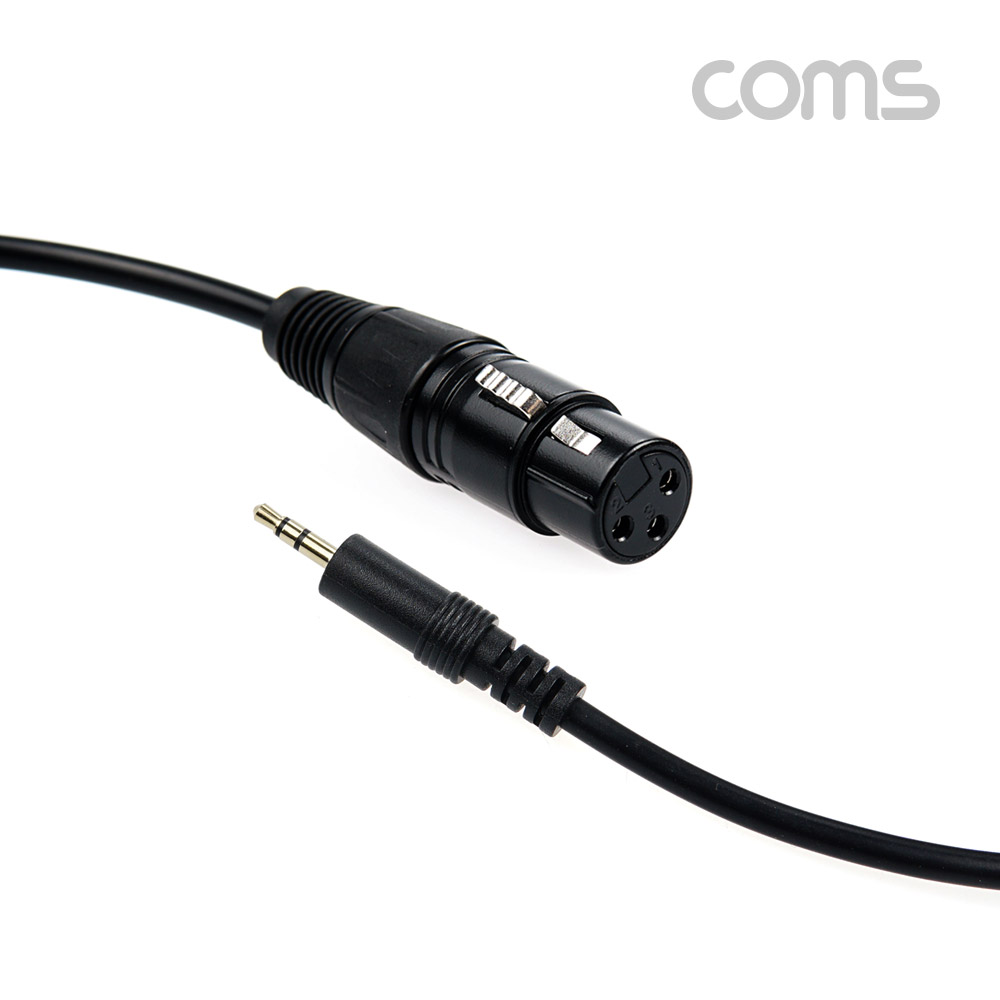 Coms 캐논 변환 케이블 1M 캐논 XLR M to 3.5mm 스테레오 F (Canon, 3P mic)