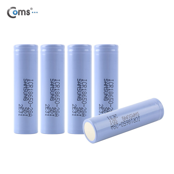 Coms 건전지 18650 3.7v 2800mAh 리튬이온 충전지(삼성 SDI)/1ea